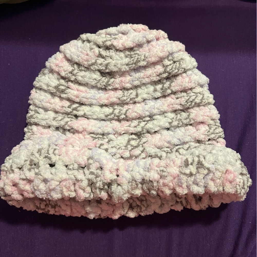 Crocheted adult hat